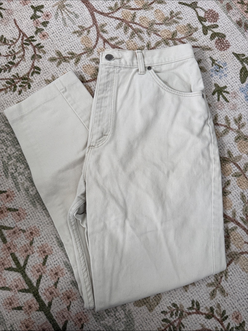 Riders by Lee Womens Straight Leg Jeans in Off-White
